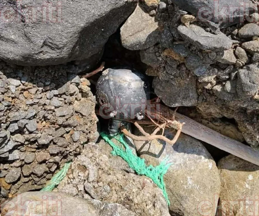 Ουκρανική ναυτική νάρκη στο Λασίθι: Πήγαν για ψάρεμα και τη βρήκαν σε βράχια