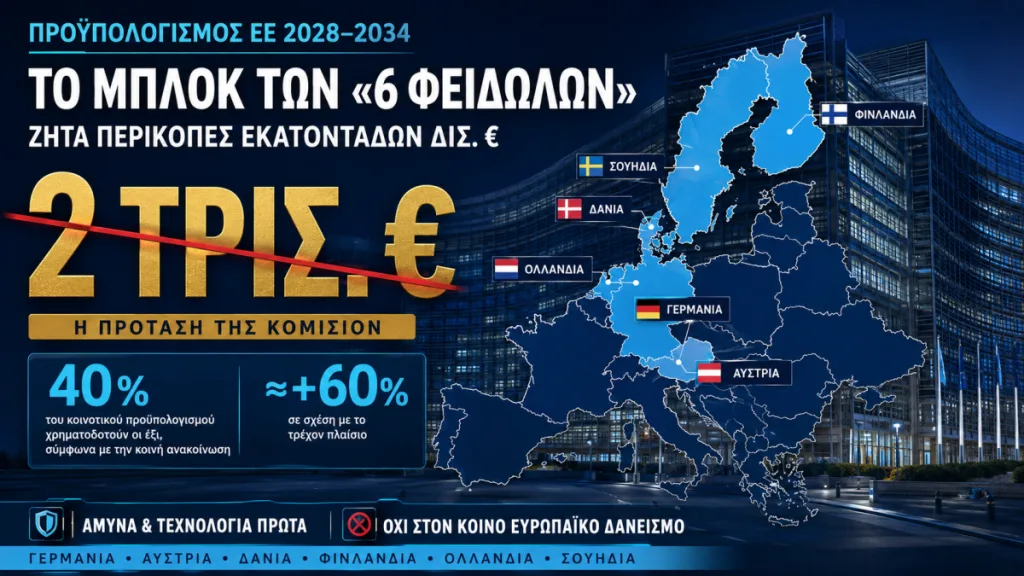 Προϋπολογισμός ΕΕ 2028-2034: Μπλόκο των 6 φειδωλών στην πρόταση Κομισιόν