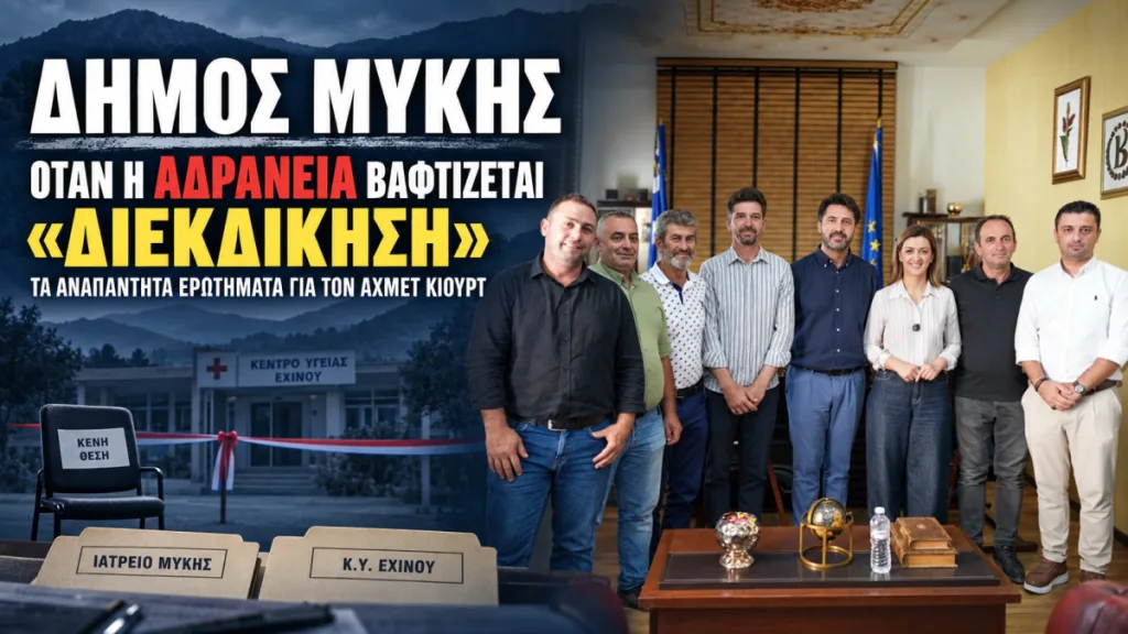 Δήμος Μύκης: Όταν η αδράνεια βαφτίζεται «διεκδίκηση» και τα αναπάντητα ερωτήματα για τον Αχμέτ Κιούρτ