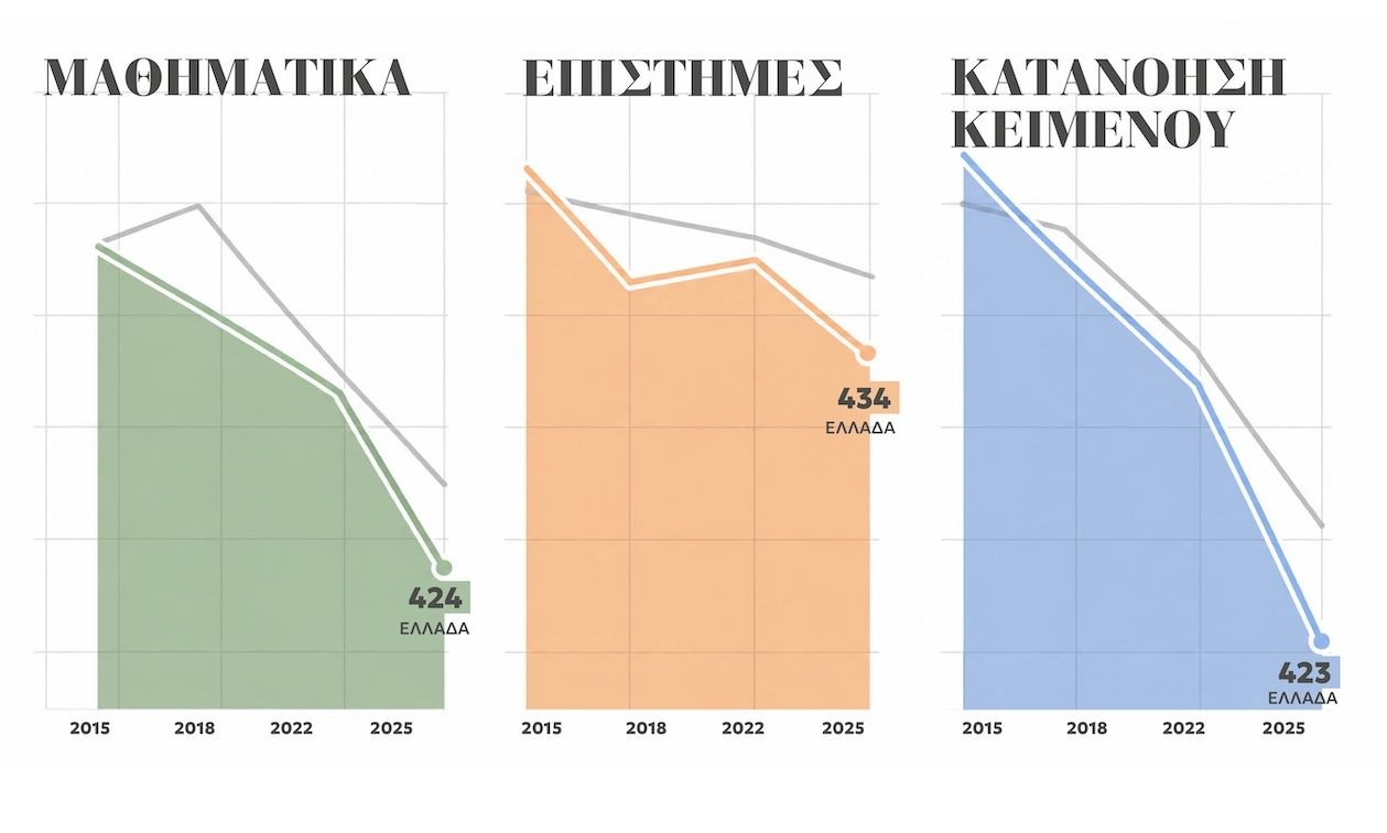 Ελλάδα: Σχεδόν οι μισοί μαθητές απέτυχαν στα Μαθηματικά στην PISA 2025